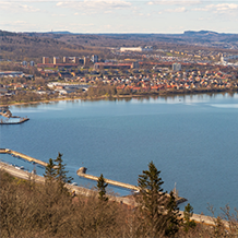 Äldre översiktsbild från Huskvarna.