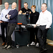 Gruppbild på medarbetare på Mared IndustryTech.